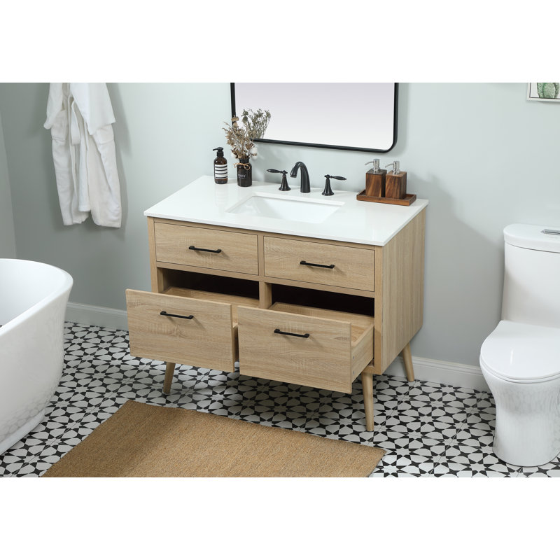 Ensemble de meuble-lavabo simple 42 po Steinfeldt, Bois de manguier