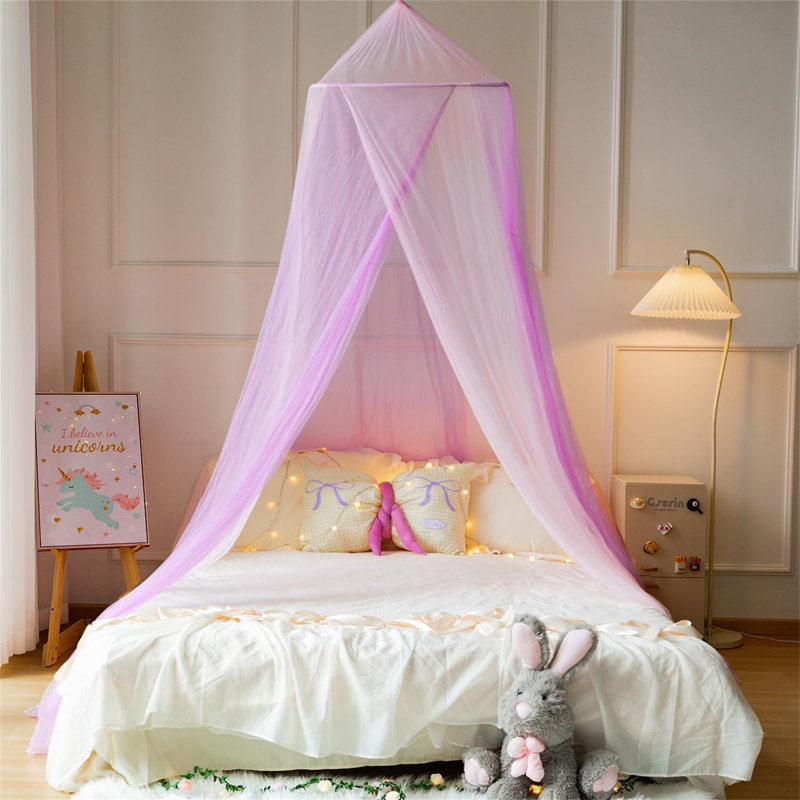 Adoniram Nylon Bed Canopy, Purple