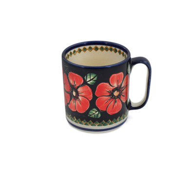 Poppy Passion Handmade Stoneware Coffee Mug