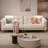 Beige Polyester 3 - Piece Living Room Set