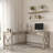 Lavish Home L-Shaped with X-Pattern Legs Computer Desk, Light Gray Finish-1678561770