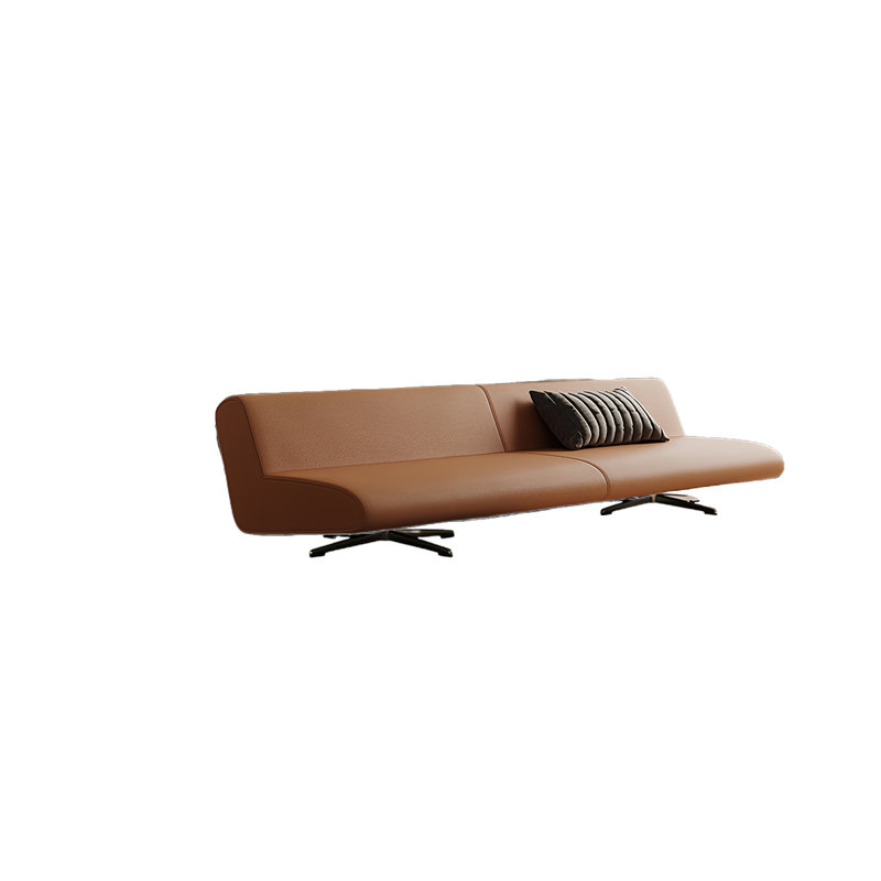 Sereya Faux Leather Upholstered Bench, Brown, 19.68" H x 59.05" W x 21.65" D