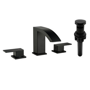 Widespread 2-handle Bathroom Faucet with Drain Assembly