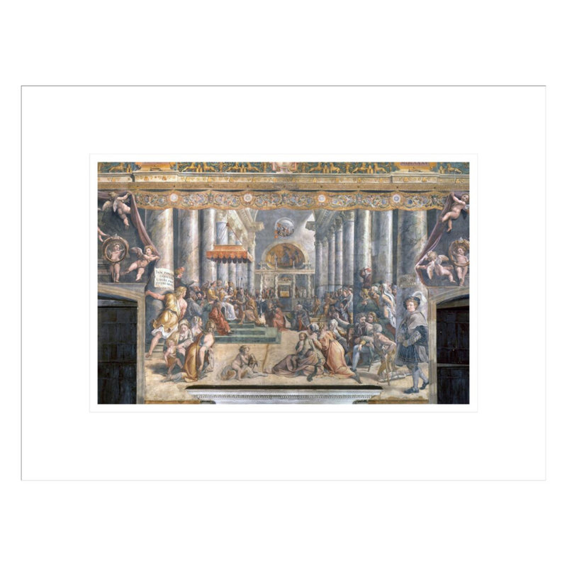 «The Donation of Constantine» par Raphael, impression giclée sur cadre, H 12,91 po x l 16,75 po