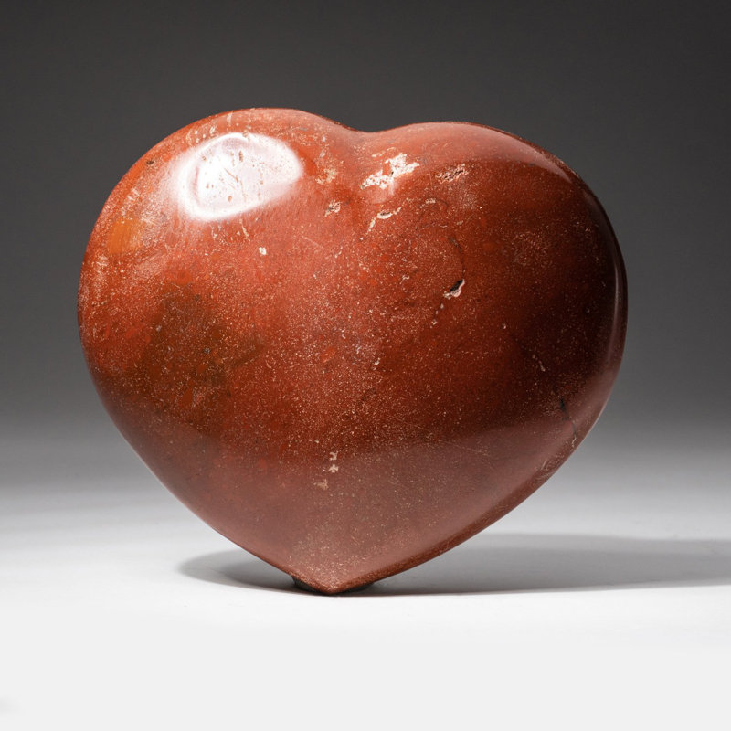 Polished Red Ocean Jasper Heart from Madagascar