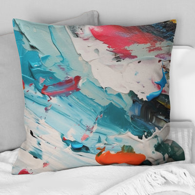 Winter Of Delightful Uncertainty - Abstract Shapes Printed Throw Pillow