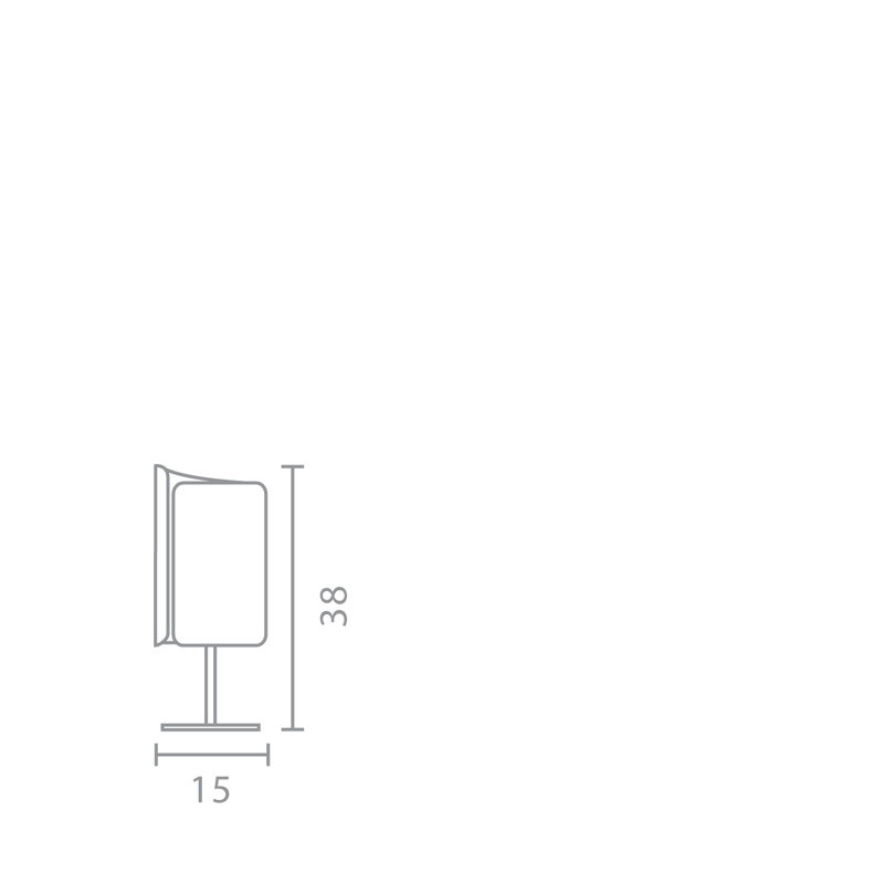 Papiro Lamp, Satin Crystal, Light Grey