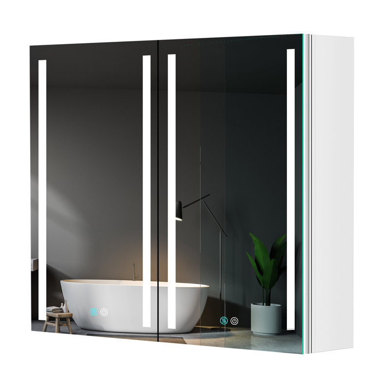 Armoire à pharmacie sans cadre avec miroir et 4 tablettes réglables l 40 po H 30 po Arainn