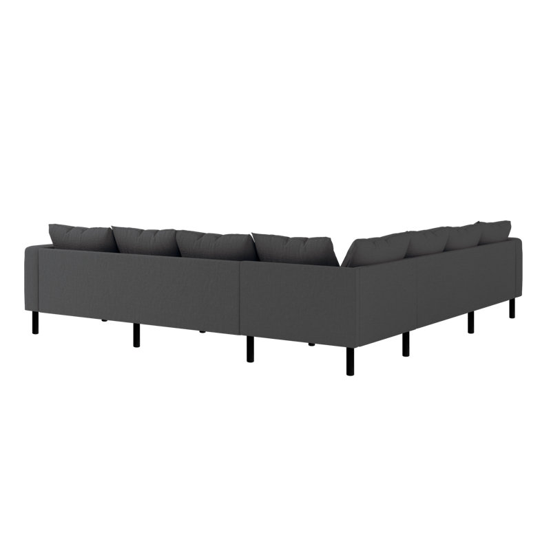 Essential 7-Seat Corner Sectional, Fog Hemp Blend, Metal