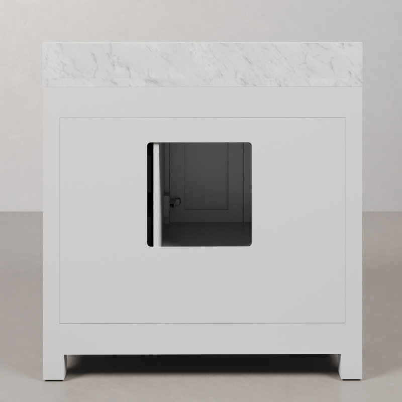 Steve 36'' W Single Vanity, Pure White