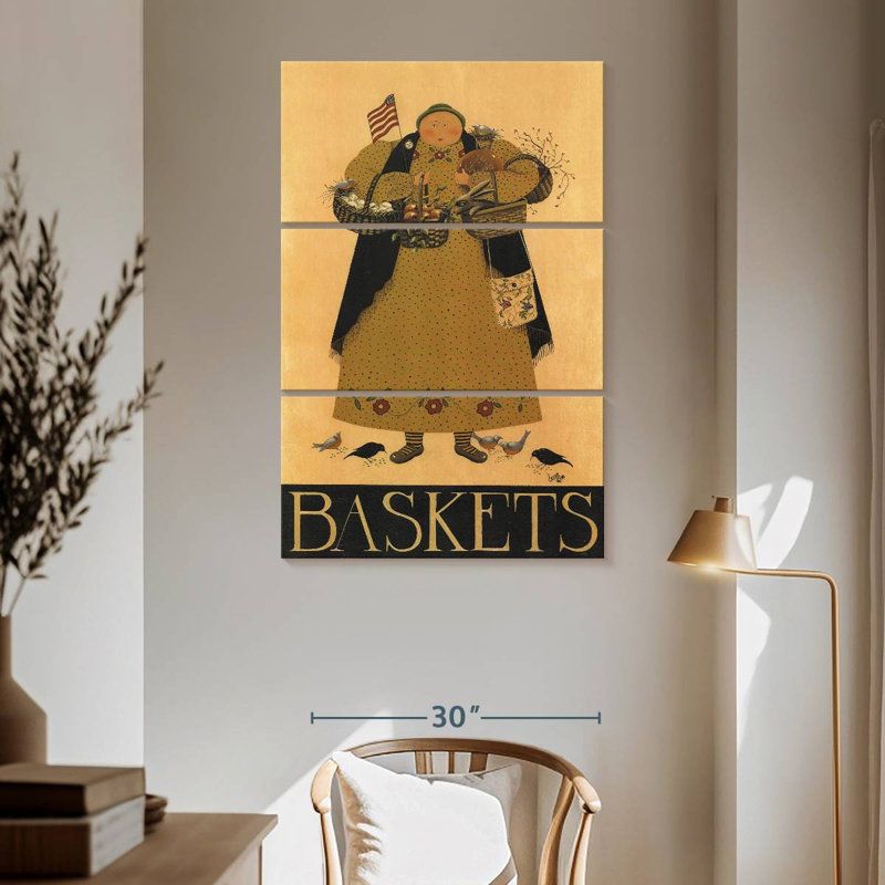 Leisha Baskets, 65" H x 42" W