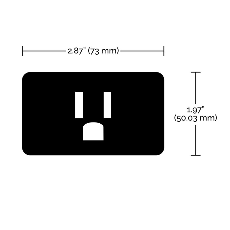 Prise intelligente étoile de mer 120V prise de courant à intensité variable 15A rectangulaire