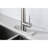 Kitchen Faucet With Pull Down Sprayer Brushed Nickel, High Arc Single Handle Kitchen Sink Faucet With Deck Plate, Commercial Modern Stainless Steel Kitchen Faucets