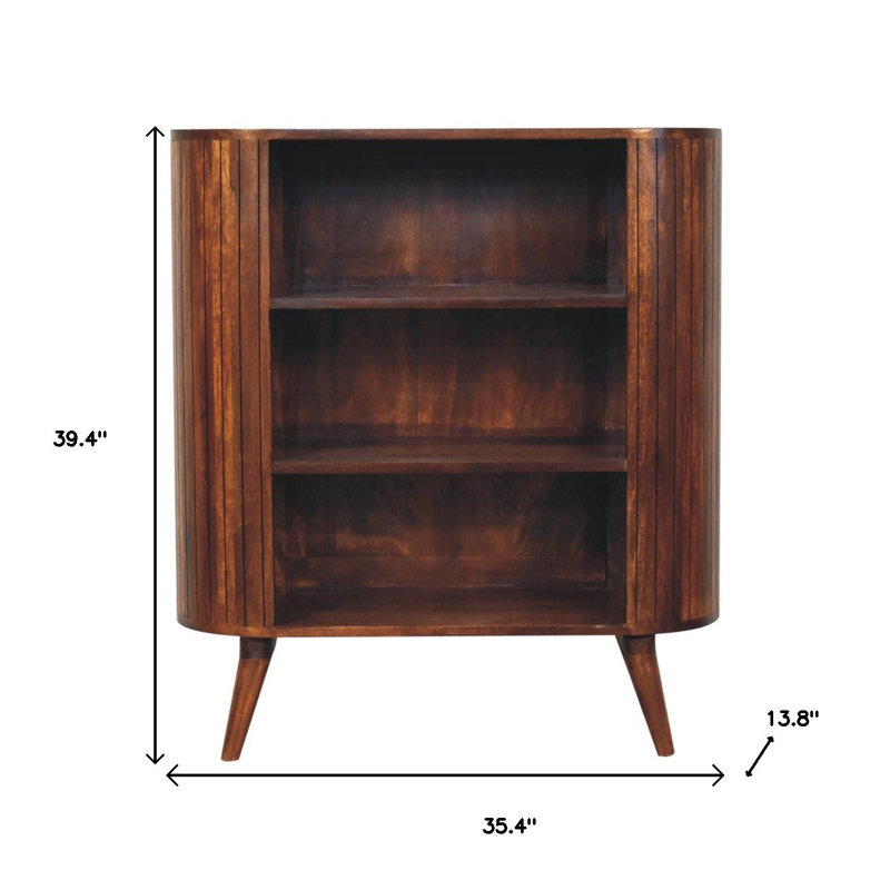 Bibliothèque 39 "à trois niveaux en bois de châtaignier massif
