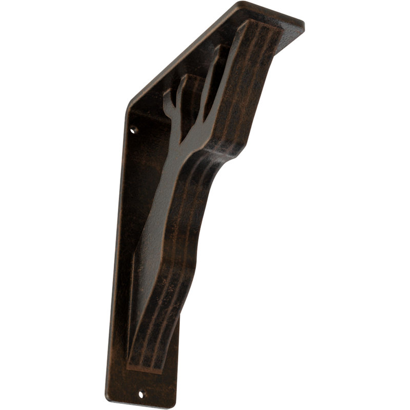Support en fer forgé Damon, Bronze vieilli, H 8 po x l 2 po x P 5,5 po