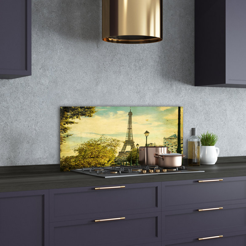 Danaiya 50cm W x 100cm L Glass Peel and Stick Panel