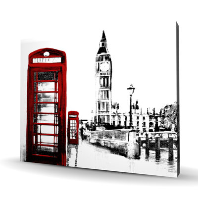 Cabine téléphonique et toile Big Ben | London Home Decor