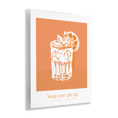 Keep Your Gin Up Wall Plaque, design by Lettered and Lined