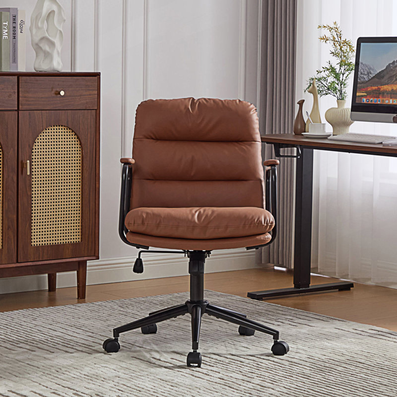Chaise de bureau à dossier moyen avec roulettes
