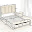 Lit-bateau haut en bois massif avec espace de rangement de 64 po-1494389590-1494389545