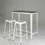 Table à hauteur de comptoir de style campagnard minimaliste en brun / blanc