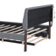 Lit plateforme tapissier avec lit gigogne, lit gigogne polyvalent et confortable, atmosphère classique-786075035-786075038