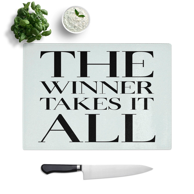 Winner Takes It All Chopping Board, 20cm W x 28.5cm L