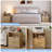 Modern Fluted Nightstand Bedside Table with Charging Station,Drawers and Open Storage Space for Bedroom-816371767-816371765