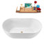 Baignoire autoportante 59 po avec plateau interne 59 po Streamline-101413181