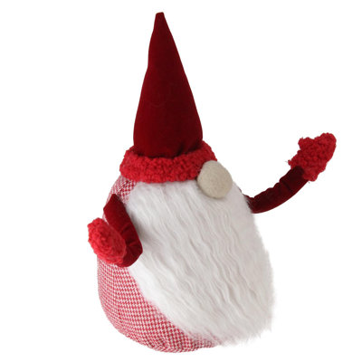 11.5" Red and White Shapely Sammy Christmas Santa Gnome Figure