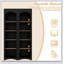 Buffet rustique polyvalent avec tablettes réglables pour le salon, noir