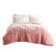 Couette en fausse fourrure ombrée rose poudré - 1 place/1 place XL, chaude, confortable et douce, lavable à la machine. Couleurs : rose poudré, ombré, chaude.