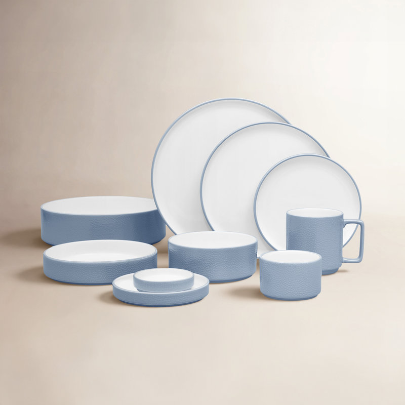 Petites assiettes en pierre Norortake Colortex, 6 po, Turquoise