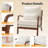 Mid-Century Modern Wood Frame Corduroy Accent Chair With Lumbar Pillow-125428772
