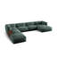 Bedar 5 Seater Velvet Corner Sofa -1409231506-1389169989