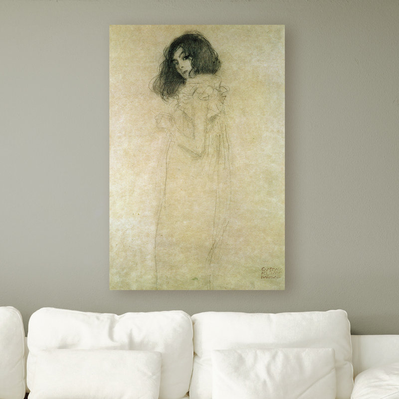 Gustav Klimt - reproduction d'art sur toile, H 32 po x l 22 po, Toile tendue