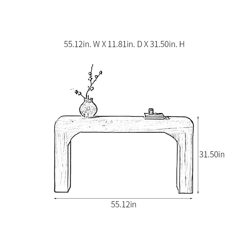 Kelemen, H 31,5 po x l 55,12 po x P 11,81 po