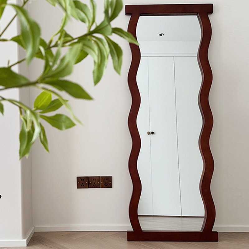 Medieval-Style Pine Frame Wall-Mounted Full-Length Mirror, 70.87” x 31.5”