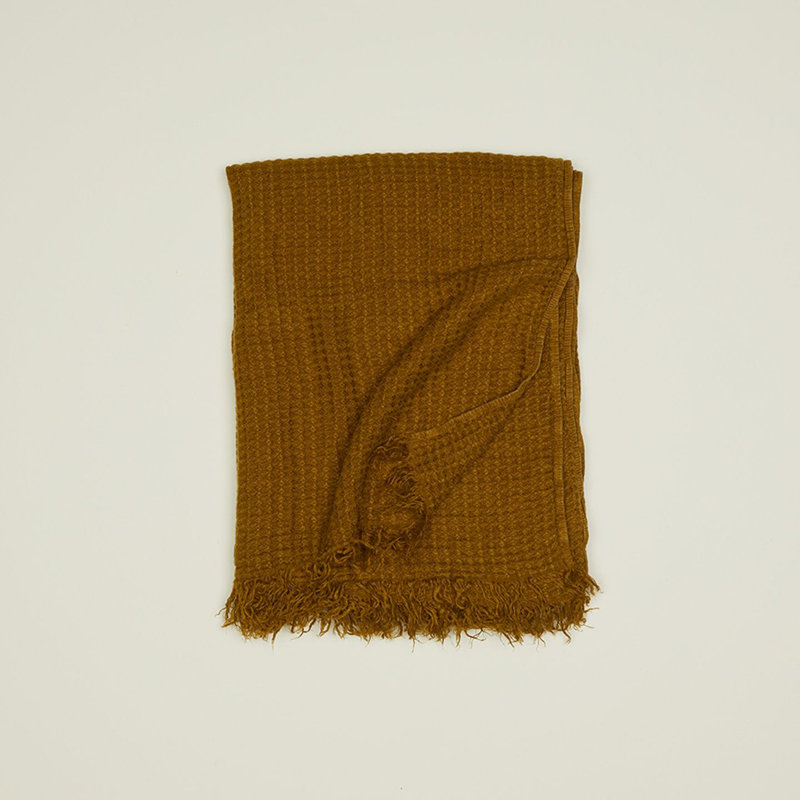 Simple Knitted Throw Blanket, Bronze