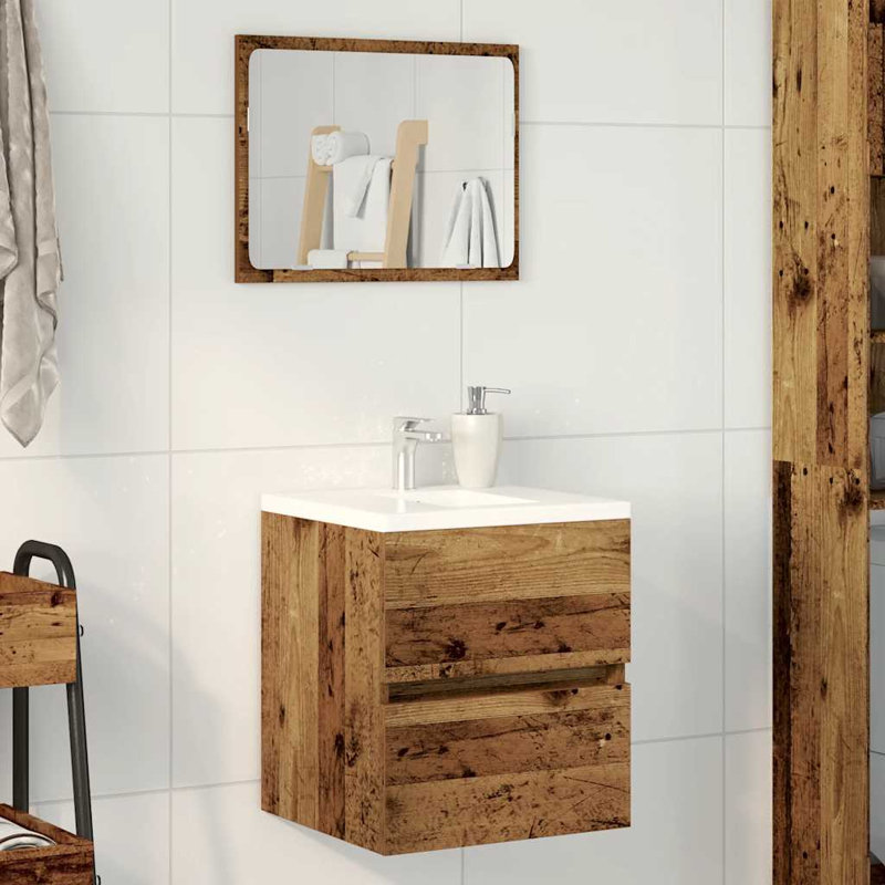 Cunigan Bathroom Cabinet, Old Wood