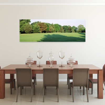 Trees On A Golf Course, Woodholme Country Club, Baltimore, Maryland, Tranquil Abstract Contemporary Landscape Tree Wall Art