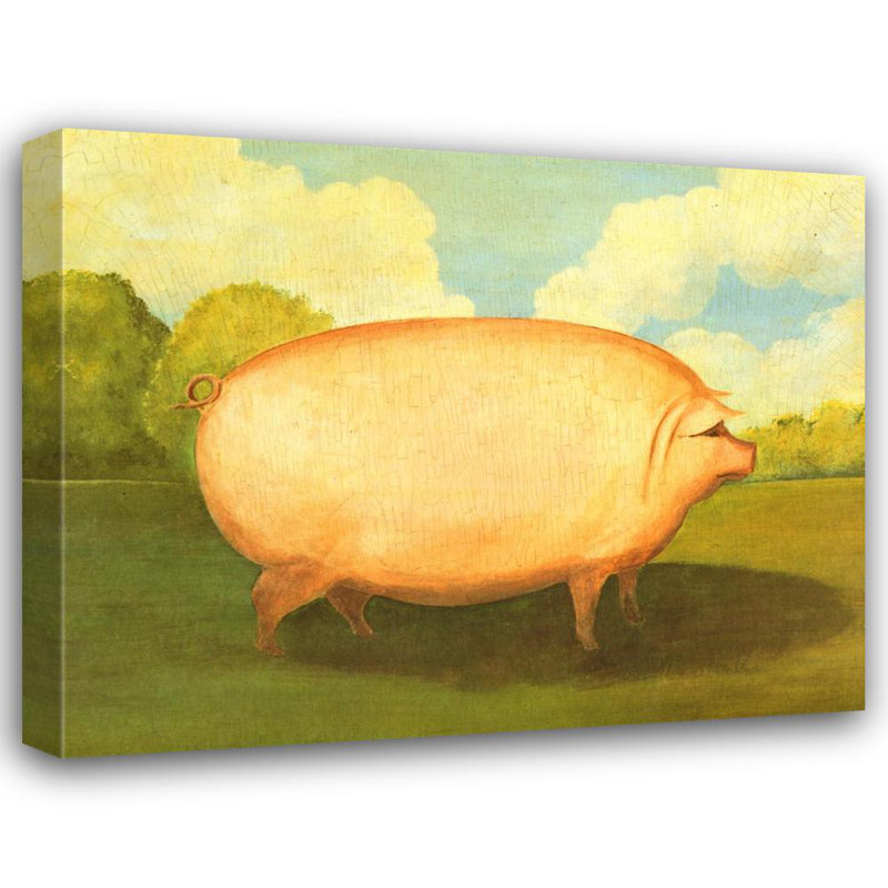 Cochon rose, H 14 po x l 18 po