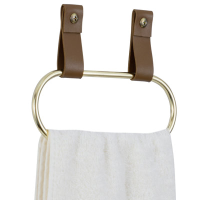 Anneaux à serviette pour salle de bain ovale en laiton