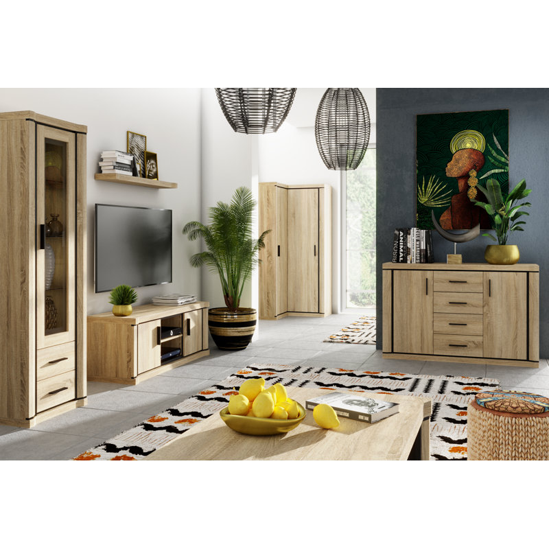 Temma 2 Door Laminate Wardrobe, Sonoma Oak