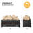 20" Electric Fireplace Log Set Heater with Realistic Ember Bed, Remote, Adjustable Flame Brightness