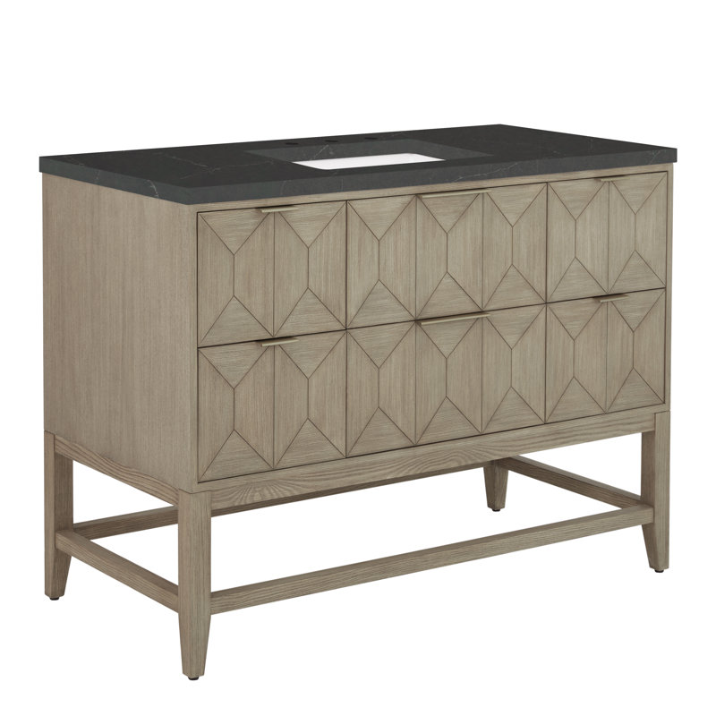 Emmeline 48'' W Single Vanity, Charcoal Soapstone, 8" Widespread