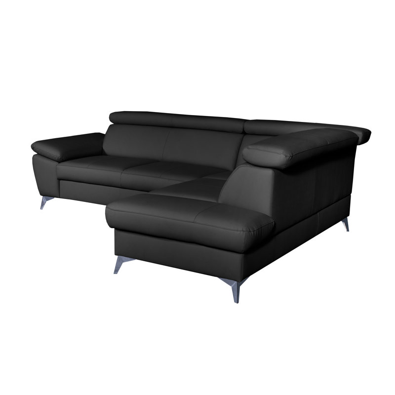 Ashianna 4 Seater Sofa Bed, Black, Right Hand Facing