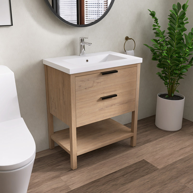 Meuble-lavabo simple 30 po avec plateau en céramique Bridgeview