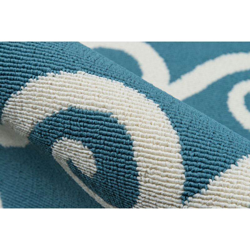 Tapis bleu Yepez, Rectangle 1 pi 8 po x 3 pi 7 po
