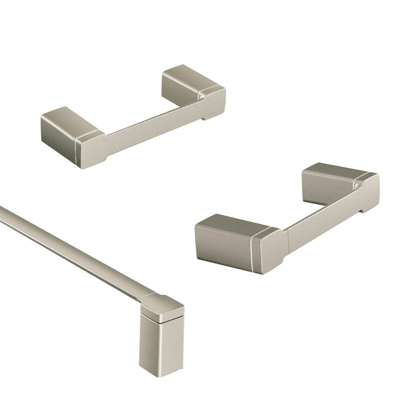 3 - Piece Bathroom Hardware Set, Brushed Nickel